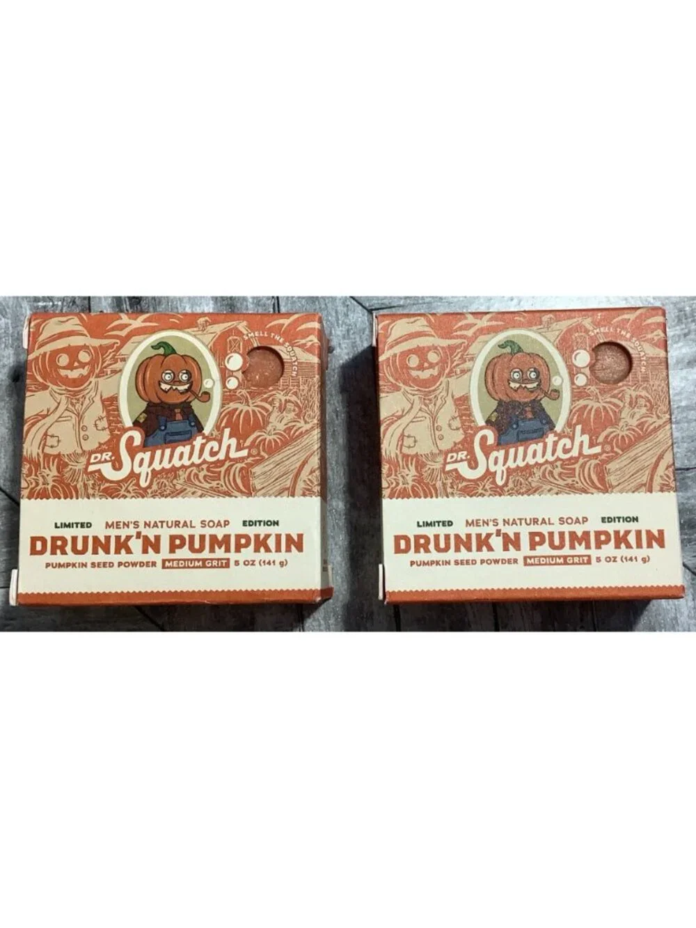 2Dr. Squatch Drunkn Pumpkin Natural Soap Limited Edition 5Oz Pumpkin Seed Powder